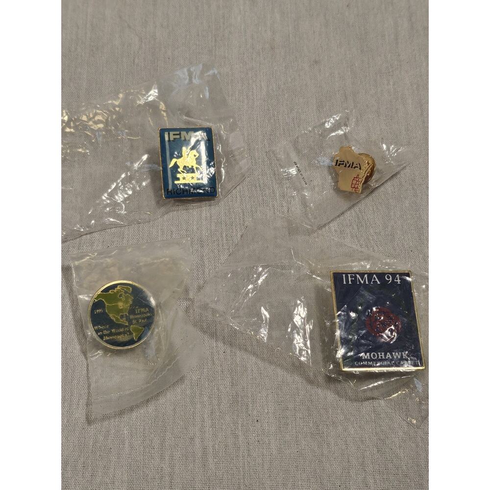 IFMA Lapel Pin Lot Of 4 - Vintage 90's Richmond, Wisconsin, Minnesota, Mohawk